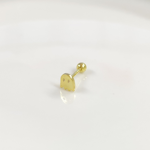 SEVİMLİ HAYALET GÜMÜŞ TRAGUS PIERCING - ALTIN SARI