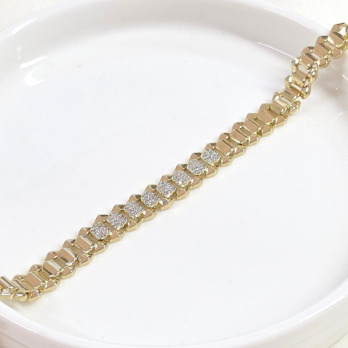 XUPING 10 MM TAŞLI BİLEKLİK GOLD 17+2 CM