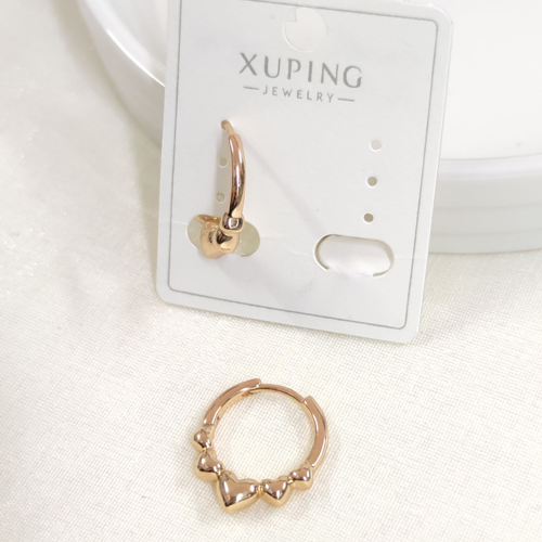 XUPING 14 MM KALP DETAY HALKA KÜPE ROSE