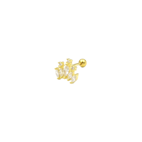 YELPAZE GÜMÜŞ TRAGUS PIERCING - ALTIN SARI