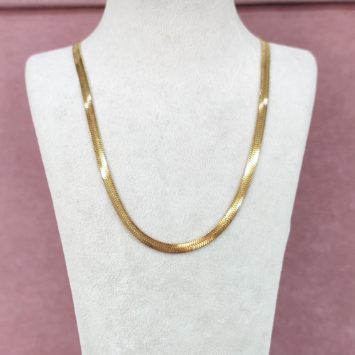 45 CM YASSI ÇELİK ZİNCİR - ALTIN SARI