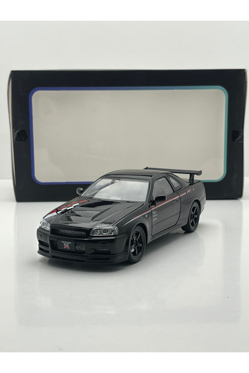 Nissan Skyline GT-R R34 Nismo Edition siyah 1/24 Model araba