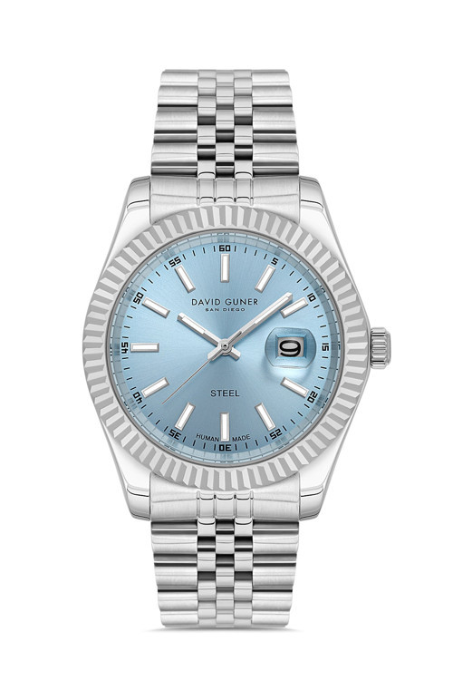 Erkek Kol Saati Tiffany Mavi Kadran Gümüş Kaplama DG-9115GA-A15