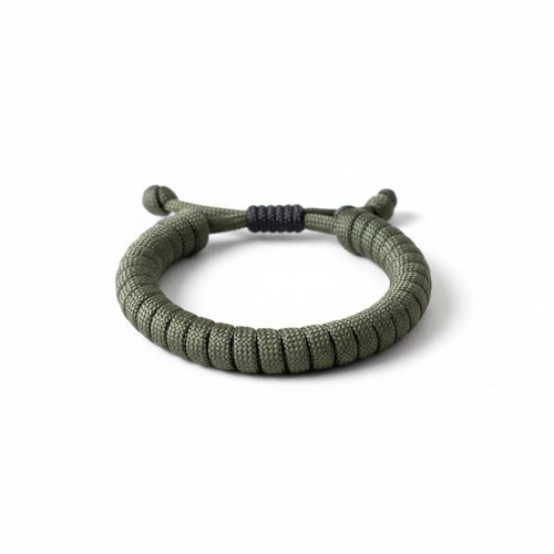 Paracord Bileklik Ayarlanabilir– Kamuflaj Seri Sarma Model Yeşil