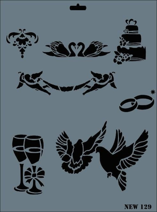 New Seri N-129 Stencil 35x25 cm