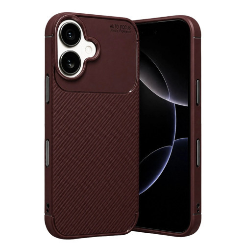 Mey İthalat® iPhone 17 Auto Focus Karbon Kapak - Bordo