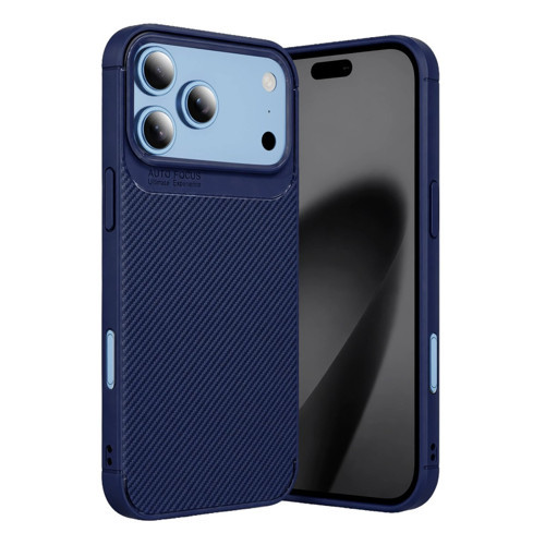 Mey İthalat® iPhone 18 Pro Auto Focus Karbon Kapak - Lacivert