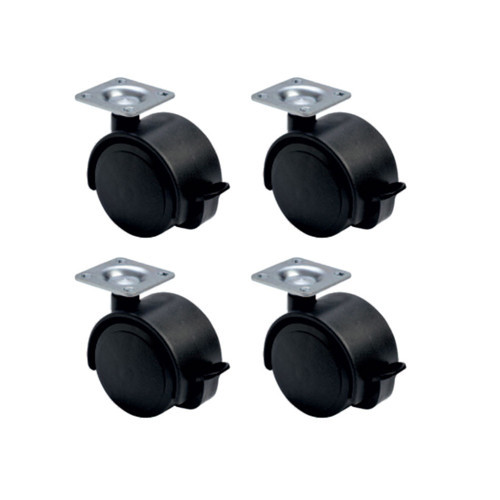 Büyük Plastik Tablalı Frenli - 50MM HKS128 - 4 Adet