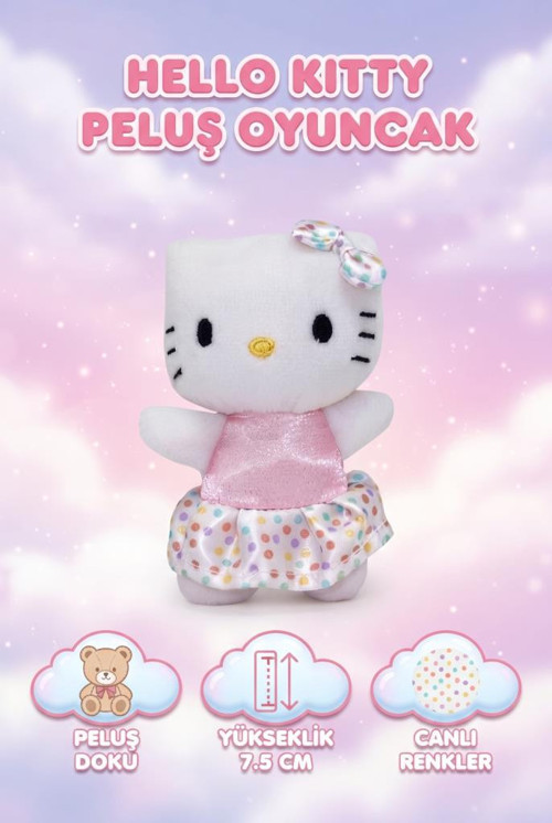 Gioc-hi Prezio-si Hello Kitty And Friends 7,5 cm Eğitici ve Öğretici Sevimli Pelüş Oyuncak