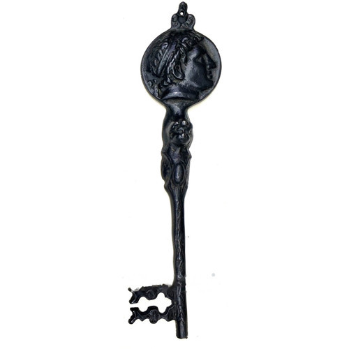 Sezar Figürlü Dekorartif Büyük Anahtar, 270x66 mm - Antik Tarihi Vintage Biblo Süs Anahtarı