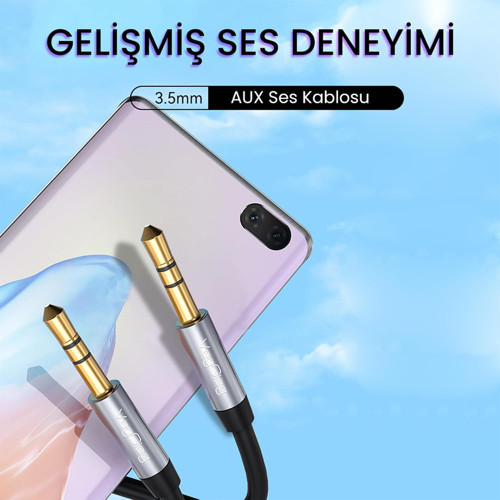 Hi-Fi TRS 3.5mm Aux Ses Kablosu 10 Metre