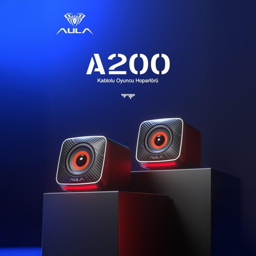 A200 RGB Işıklı Masaüstü Gaming 3.5mm Jack Bilgisayar Pc Hoparlörü