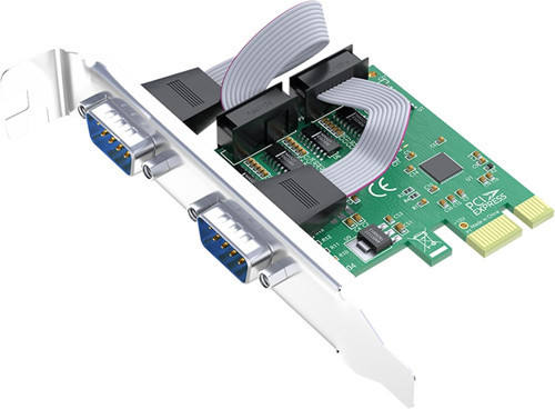 PCI Express to 2 Port 9 Pin RS-232 Seri Com DB9 Genişletme Kartı