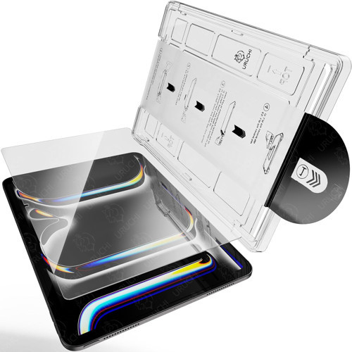 Tablet ile Uyumlu Ekran Koruyucu, Hizalama Aparatlı Kolay Kurulum, HD Şeffaf Temperli Cam, 9H Dayanıklı, Hassas Dokunmatik (1, iPad 11" (A16) 2025 / iPad 10. Nesil 10.9" 2022)