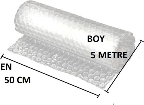 Balonlu Naylon 50cm X 5mt (EN: 50 CM, BOY: 5MT.) Üç Katlı Eşya Koruma Ambalajı, Pat Pat