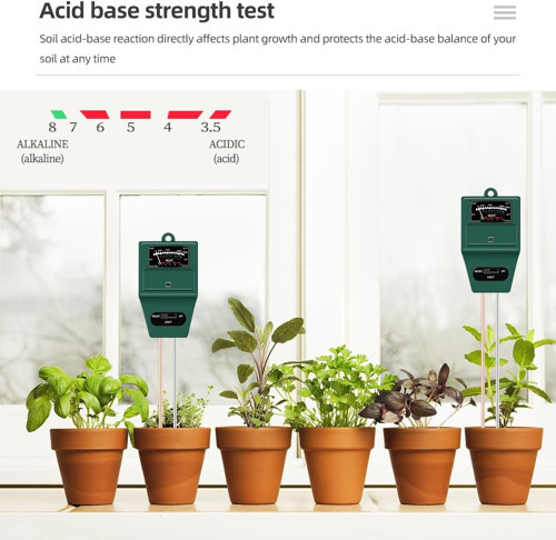 PrimeX PX-PH MS02 3’ü 1 Arada Toprak pH Ölçer, Toprak Nemi Işık ve pH Test Cihazı, Pilsiz Çift Problu Bitki Bakım Ölçer, Saksı Bahçe Çim Sera Çiftlik İç ve Dış Mekan Kullanımı İçin Toprak Analiz Aleti
