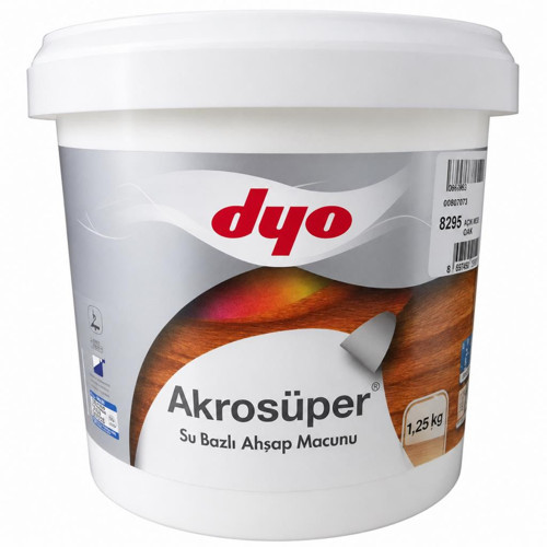 Akrosüper Su Bazlı Ahşap Macun 1.25 Kg Beyaz