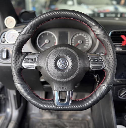 VW GTI 2010 2014 Jetta GLI Golf R 2012 2013 Tiguan R-Line 2014-2016 Araca Özel Direksiyon Kılıfı