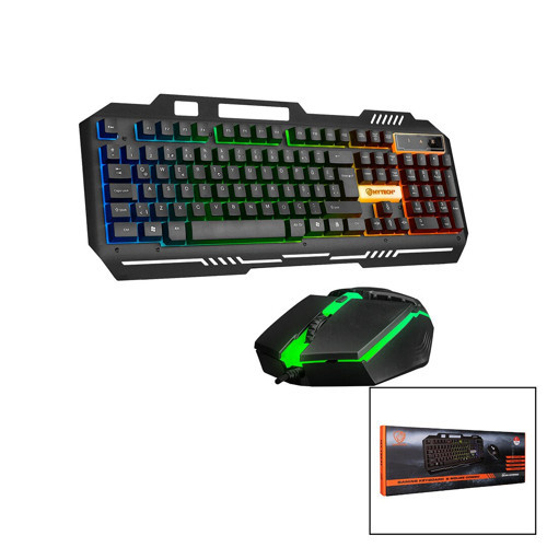 EVEREST HKM-X86 QUİN GÖKKUŞAĞI IŞIKLI USB KABLOLU KLAVYE - MOUSE SET 150CM KABLO