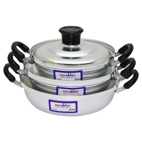 3LÜ ALÜMİNYUM OMLET SET NO-18-20-22