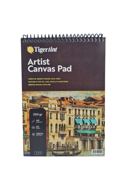 Tuval Defter A5 10 Yaprak Canvas Pad ( 320 Gr Professional Kalite Tuval Bezi )