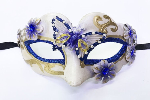 İşlemeli Masquerade Venedik Maskesi Mi Renk 7x16 cm