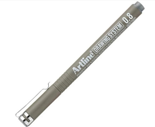 Teknik Çizim Kalemi 0.8mm Grey - Gri