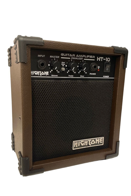 Kahverengi Hightone 10 Watt Elektro Gitar Combo Amfi Over Drive Kulaklık Çıkışı