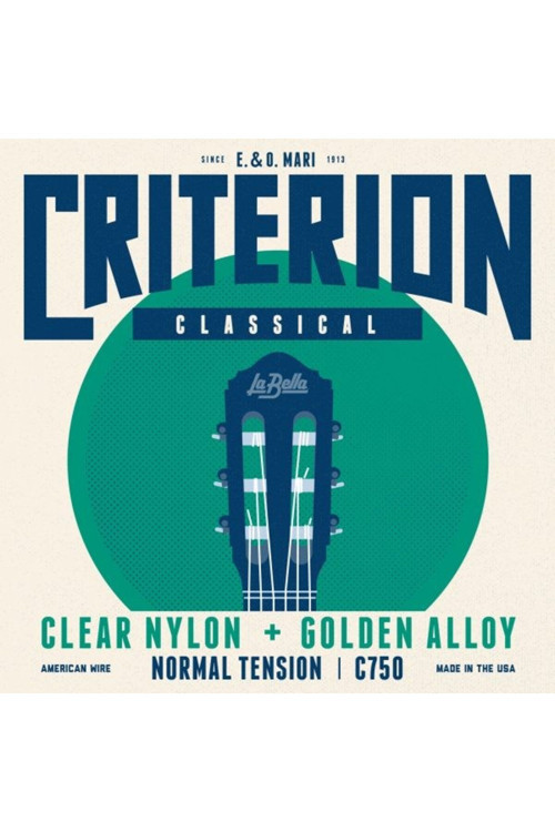 La Bella C750 Klasik Gitar Teli Seti (Profesyonel - Carbon Series) | Florokarbon Tizler, Gümüş Kapl