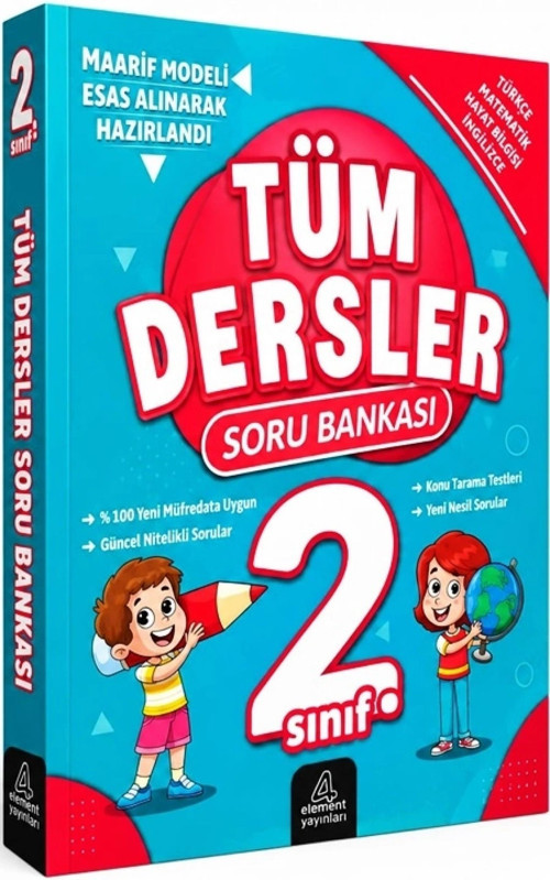 2. Sınıf Tüm Dersler Soru Bankası Element Yayınları