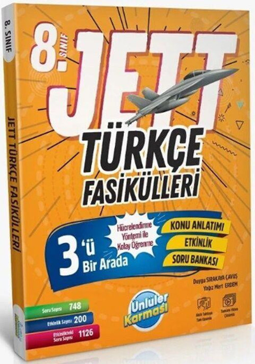 8. Sınıf Türkçe JETT Soru Fasikülleri Ünlüler Karması