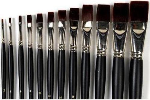 2000 Serisi Sentetik Samur Yassı Fırça No:16