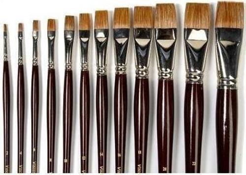 210 Serisi Öküz Kulağı Tüyü Yassı Fırça No: 8