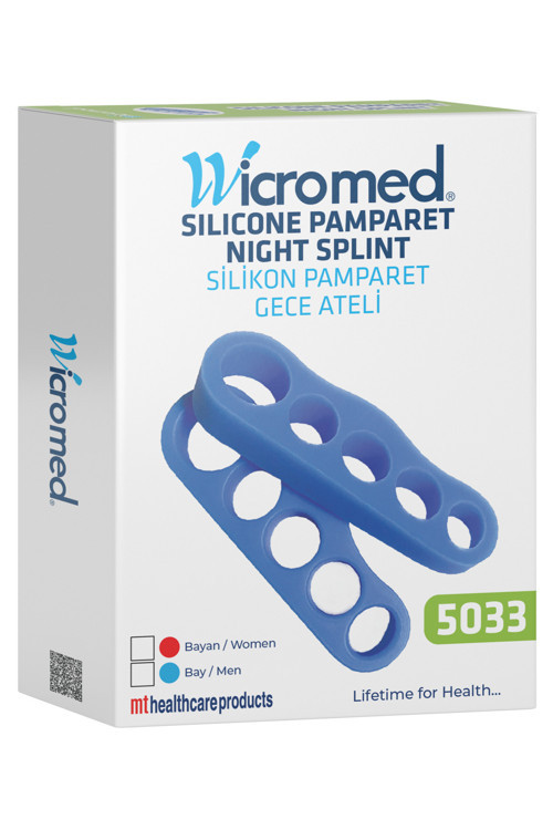 Silikon Pamparet Gece Ateli Bay Mt5033 Ayak Parmak Ayırıcı Mavi / Kırmızı