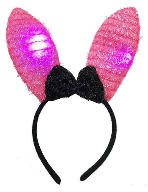 Led Işıklı Yanar Söner Püsküllü Pembe Renk Tşan Tacı 28x19 cm