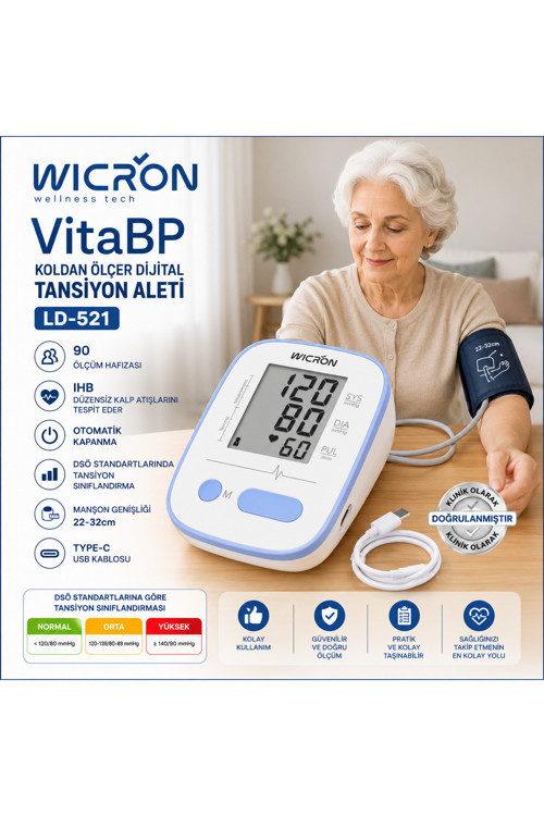 Tansiyon Aleti Koldan Ölçer Tam Otomatik Ld521 Vita 90 Hafıza