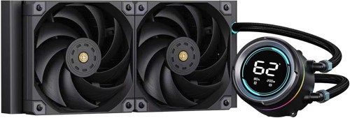 Freezer W246 PRO 240mm Radyatör, 300W TDP, Sıcaklık Göstergeli LCD Ekran + ARGB Pompa, 2x12cm PWM 2500 RPM Siyah Fanlı, Intel LGA1851-LGA1700-LGA1200 Socket, AMD AM4-AM5 Socket, Sıvı Soğutma