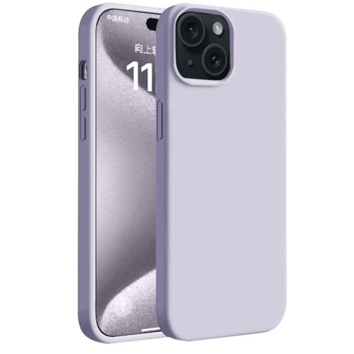 iPhone 15 Kılıf First Silikon - Lila