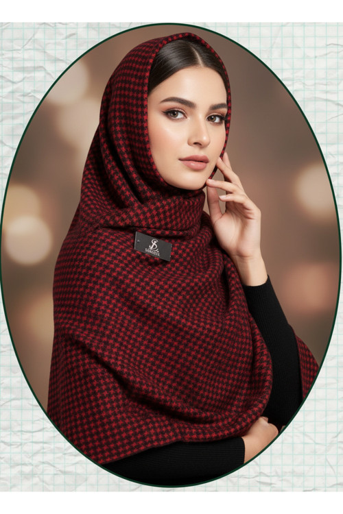 Scarf Kaz Ayağı Pamuk Şal