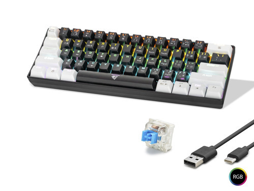 Mekanik Rgb Klye Blue Switch - Siyah Beyaz MF1701BW