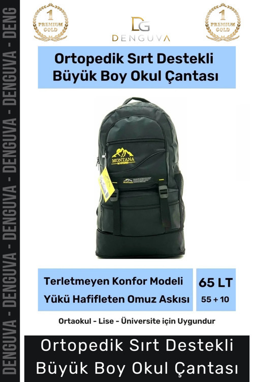 Ortopedik Su Geçirmez Konfor Modeli Fermuarlı Büyük Boy Çok Gözlü Bölmeli Kamp Outdoor Sırt Çantası