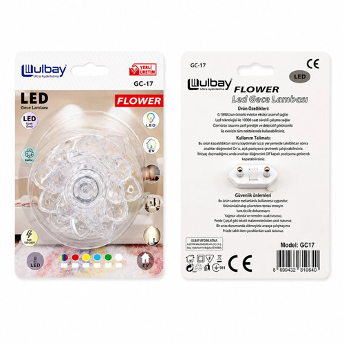 10 ADET KOZALAK LED GECE LAMBASI GC-17 (5047)