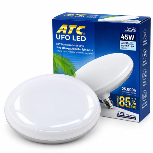 45W E27 UFO TİPİ LED LAMBA AMPUL 6500K - 3600LÜMEN (5047)