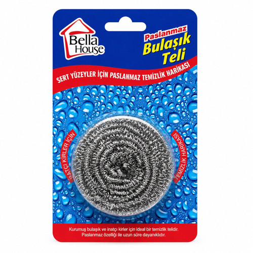 36 ADET VAKUMLU BULAŞIK TELİ TEKLİ PASLANMAZ 15GR (5047)
