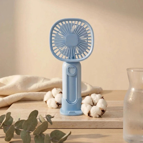 3 Kademeli Telefon Tutuculu Standlı Mini Fan – Tuşu Ayı Figürlü Masaüstü ve EldeKullanılabilen Taşın