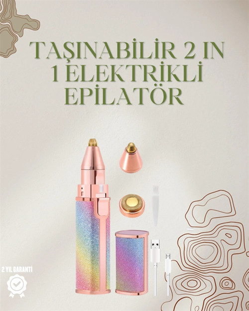 Mini Elektrikli Epilatör Cihazı – USB Şarjlı, Acısız Yüz ve Kaş Bakım Aleti