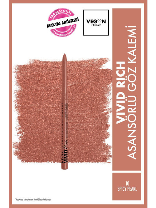Professional Makeup Vivid Rich Asansörlü Göz Kalemi - 10 Spicy Pearl