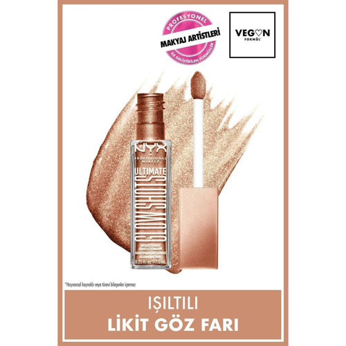 Professional Makeup Ultimate Glow Shots Işıltılı Likit Göz Farı - 06 Golden Goji