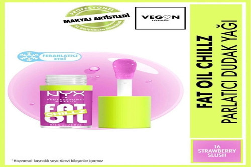 Professional Makeup Fat Oil Chillz Parlatıcı Dudak Yağı - Strawberry Slush