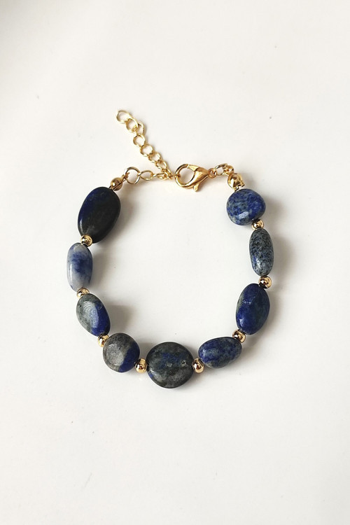 Sertifikalı Amorf Lapis Lazuli Doğaltaş Bileklik